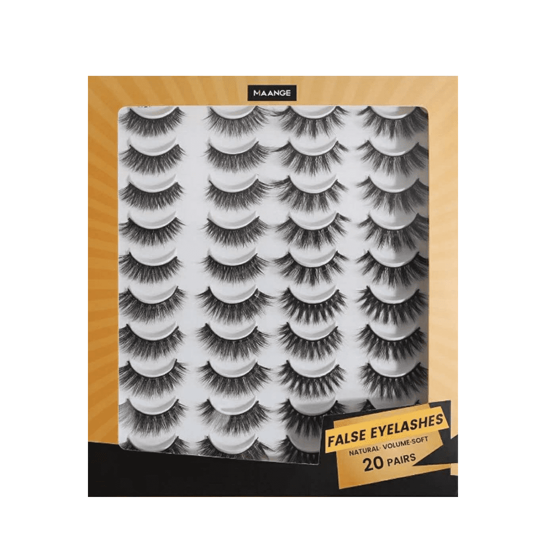 Maange 20 Pairs Natural Volume False Eyelashes