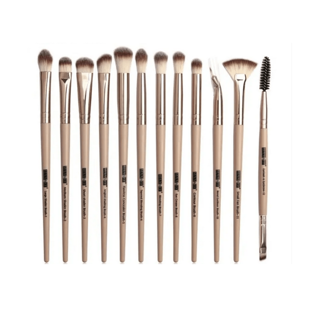 Maange 12 Pieces Eye Brush Set - Gray