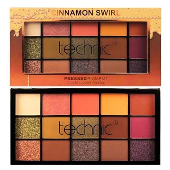 Technic Pressed Pigment Eyeshadow Palette Cinnamon Swirl