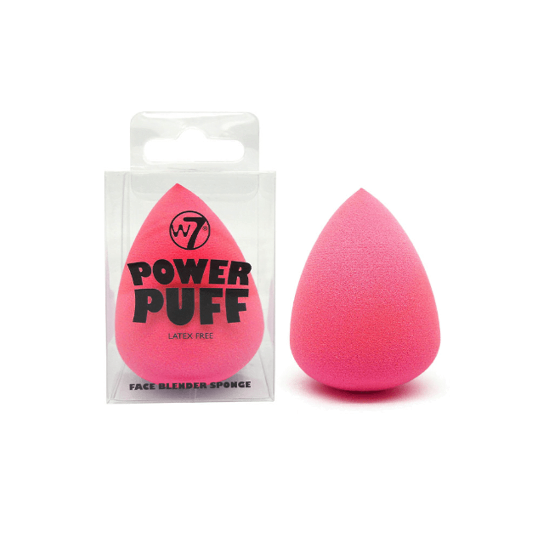 W7 Power Puff Makeup Sponge - Hot Pink