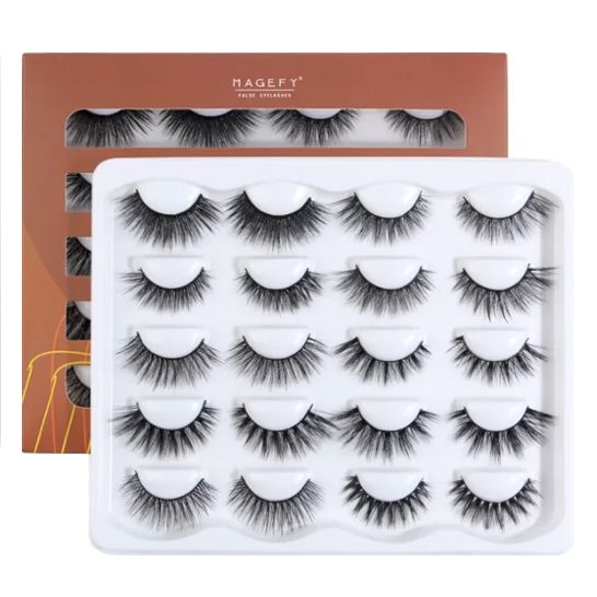 Magefy 10 Pair Natural False Eyelashes - Y1001