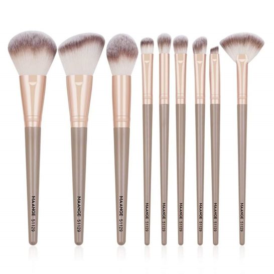 Maange 9 Pieces Brush Set - Gray