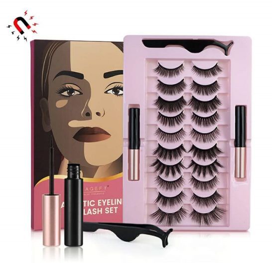 Magefy False Eyelashes Magnetic Eyeliner Eyelash Set