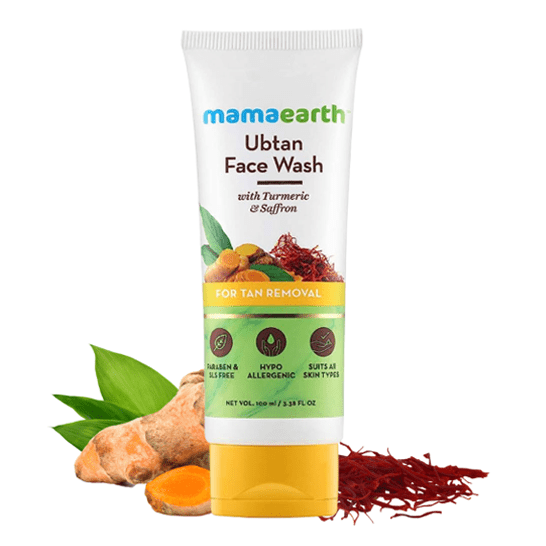 Mamaearth Ubtan Facewash With Turmeric & Saffron for Tan Removal