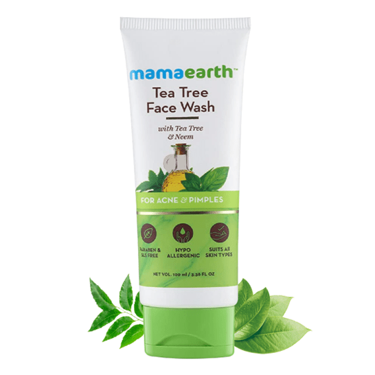 Mamaearth Tea Tree Facewash With Tea Tree & Neem for Acne & Pimples