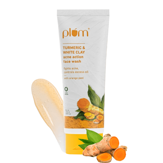 Plum Turmeric White Clay Acne Solution Facewash