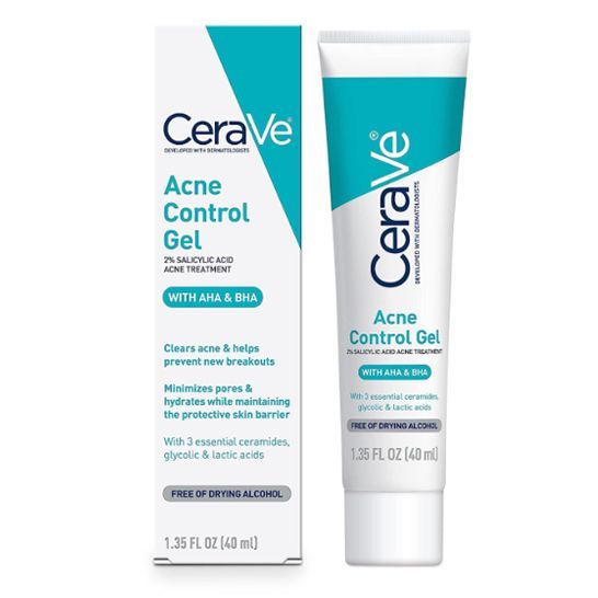 Cerave Acne Control Gel 2% Salicylic Acid Acne Treatment With Aha Bha - 40ml