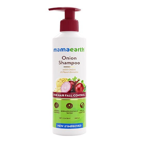 Mamaearth Onion Hair Fall Shampoo for Hair Growth & Hair Fall Control, with Onion Oil & Plant Keratin