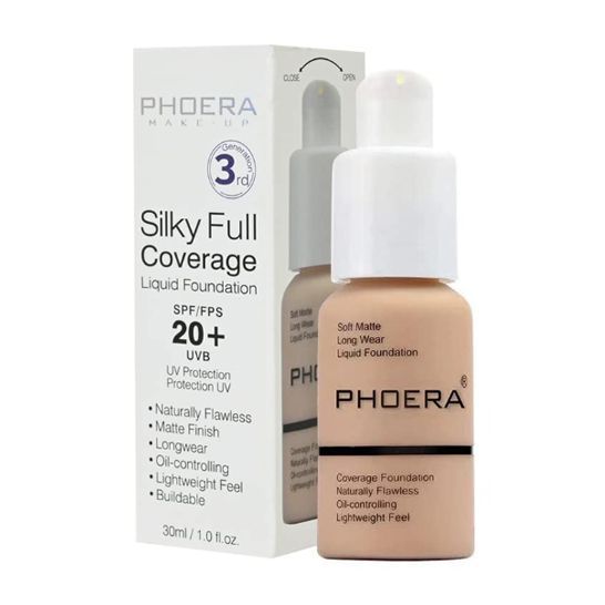 Phoera Silky Full Coverage Foundation #Shade 103