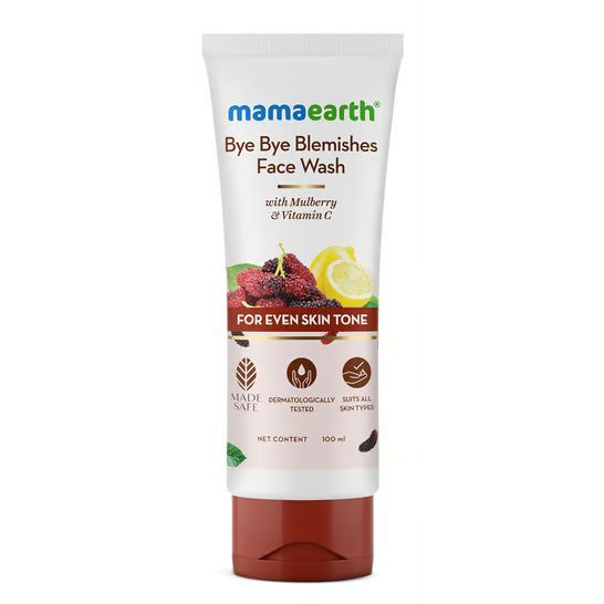 Mamaearth Bye Bye Blemishes Face Wash with Mulberry and Vitamin C for Even Skin Tone