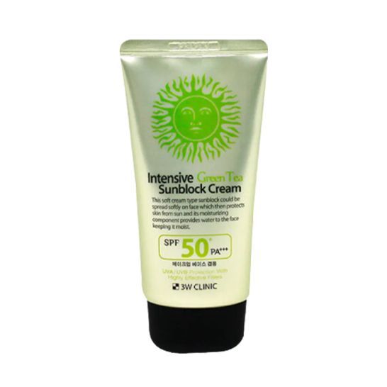 3w Clinic Intensive Green Tea Sunblock Cream SPF 50++