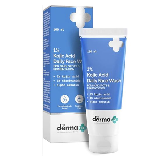 The Derma Co 1% Kojic Acid Face Wash with Niacinamide & Alpha Arbutin For Dark Spots & Pigmentation - 100ml