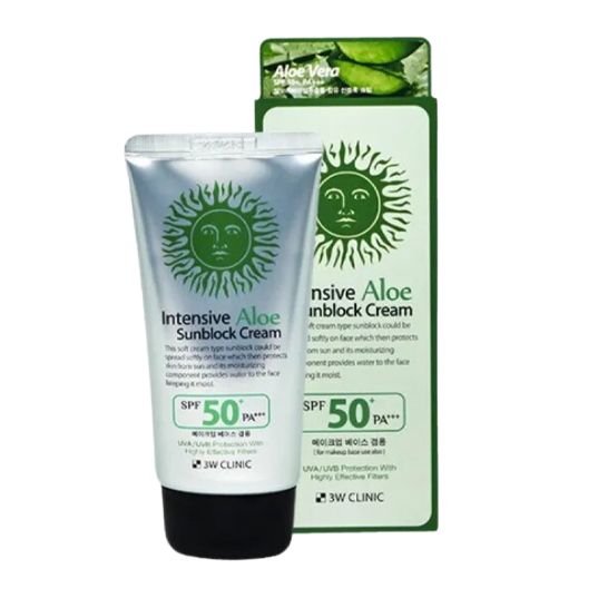 3W Clinic Intensive Aloe Sunblock Cream SPF50+ PA+++ (70ml)