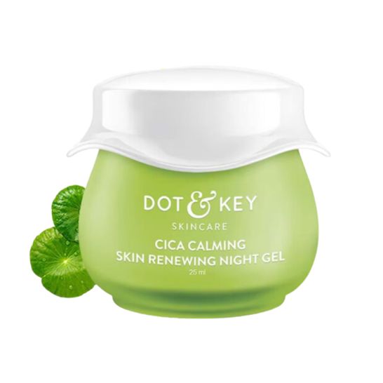 Dot & Key Cica Calming Night Gel With Niacinamide & Tea Tree Oil - Fights Dark Spots & Acne - 25ml