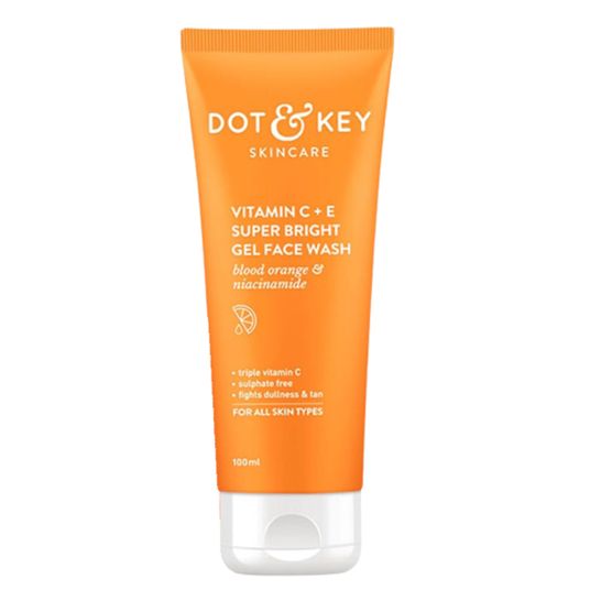 Dot & Key Vitamin C + E Super Bright Gel Facewash Blood Orange & Niacinamide - 100ml