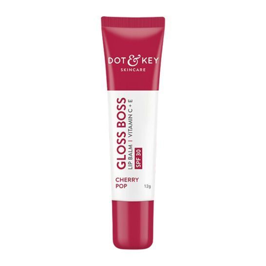 Dot & Key Gloss Boss Lip Balm With Vitamin C, E - SPF 30, Cherry Pop (12gm)