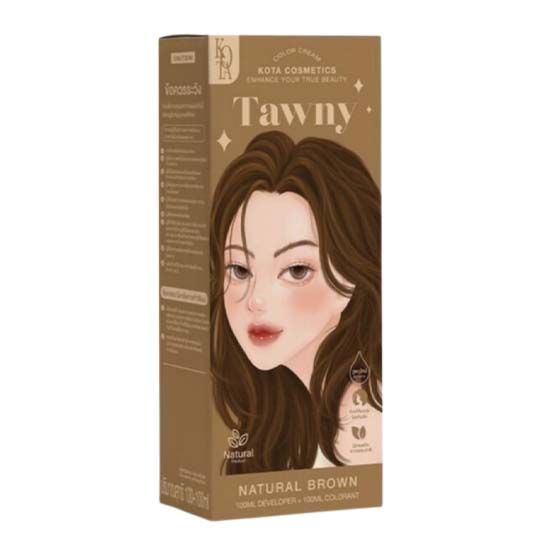 Kota Cosmetics Hair Color Cream Tawny Natural Brown - 100ml