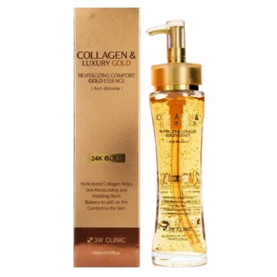 3W Clinic Collagen and Luxury Revitalizing Comfort 24K Gold Essence – 150ml