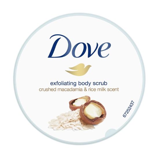 Dove Exfoliating Body Scrub Macadamia & Rice Milk - 225ml