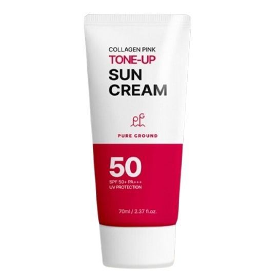 Pure Ground Collagen Pink Tone Up Sun Cream SPF50+ (70ml)