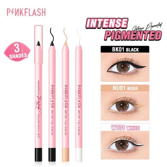 Pink Flash Waterproof Kajol Eyeliner Pencil - 0.04g