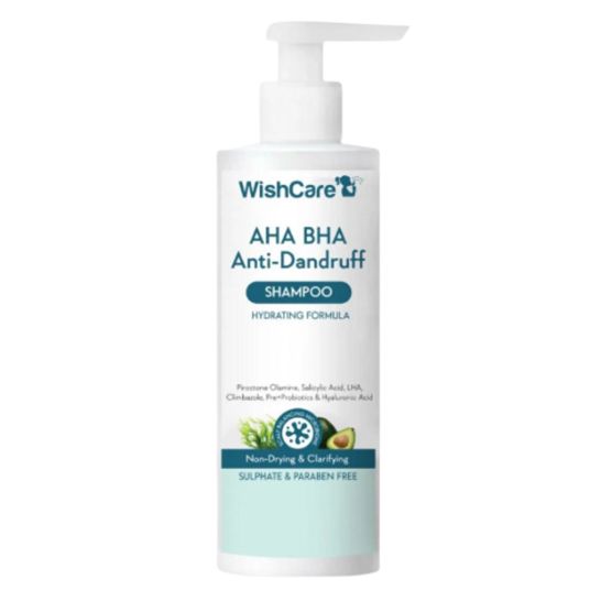 WishCare AHA BHA Anti-Dandruff Shampoo Hydrating Formula - 250ml