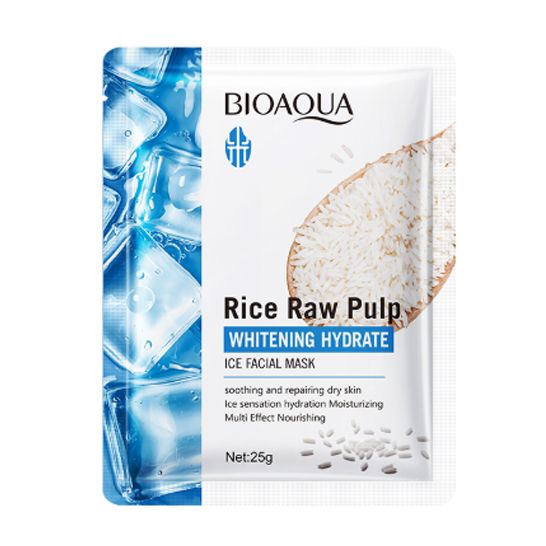 BIOAQUA Rice Raw Pulp Whitening Hydrate Ice Facial Mask