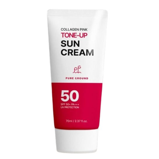 Pure Ground Collagen Pink Tone Up Sun Cream SPF50+ (70ml)