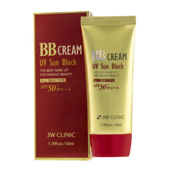 3w Clinic UV Sun Block BB Cream SPF50+PA+++ (50ml)