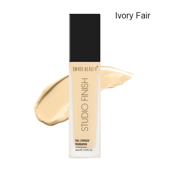 Swiss Beauty Full Coverage Foundation Studio Finish Shade 2 Ivory Fair