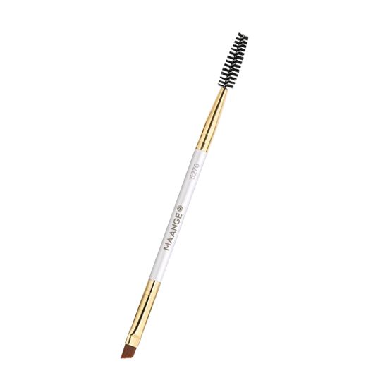 Maange Double Headed Multi-Functional Make up Brush White Color