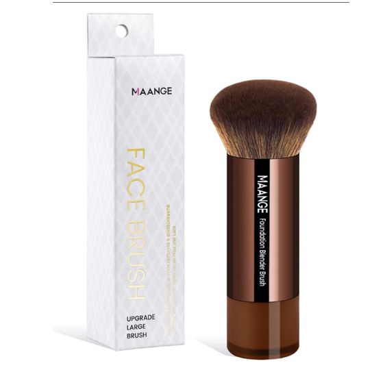 Maange Single Face Brush Upgrade Large Foundation Blender Brush Dark Brown